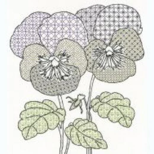 Bothy Threads - Blackwork Pansies