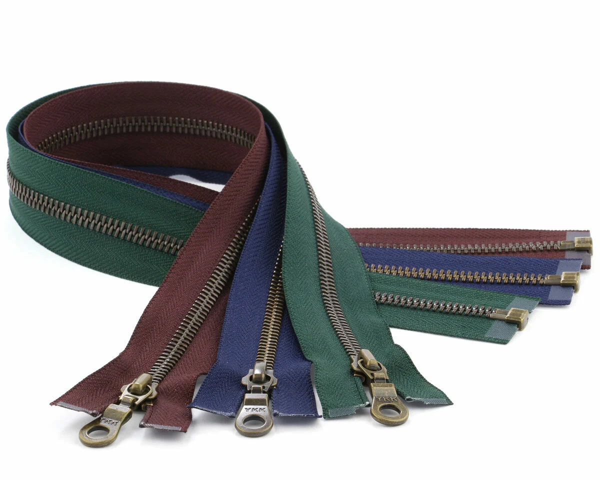 YKK Reißverschluss Excella® METALLZAHN, brüniert, teilbar