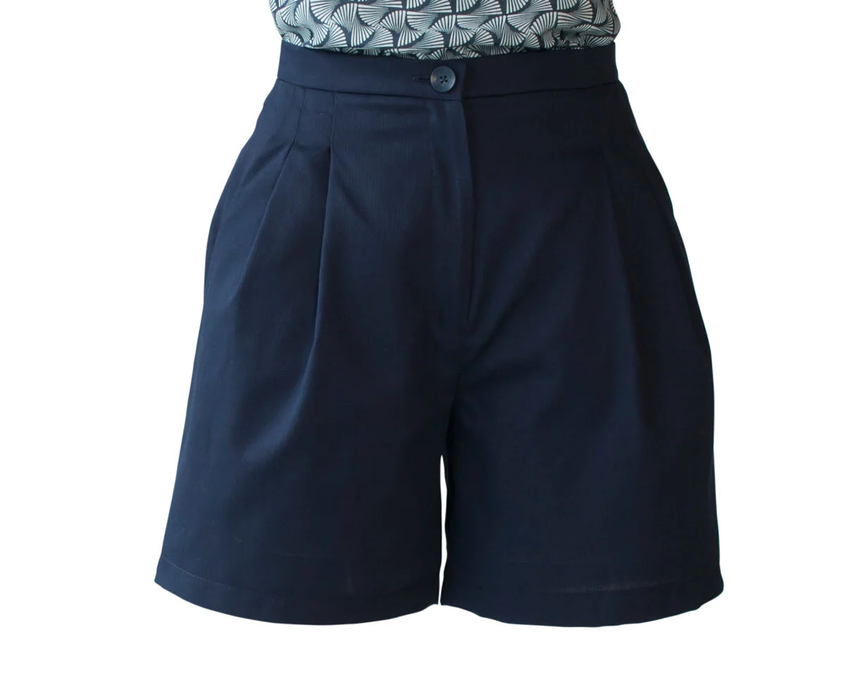 Zwischenmass Schnittmuster KURZE HOSE MIT BUNDFALTEN